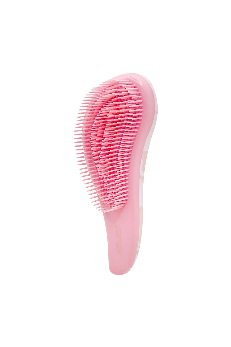 PINEAPPLE Beauty - Wholesale Hair Brush/Comb - Celavi HRF021 Pink Cow Print Detangling Hair Brush - 123