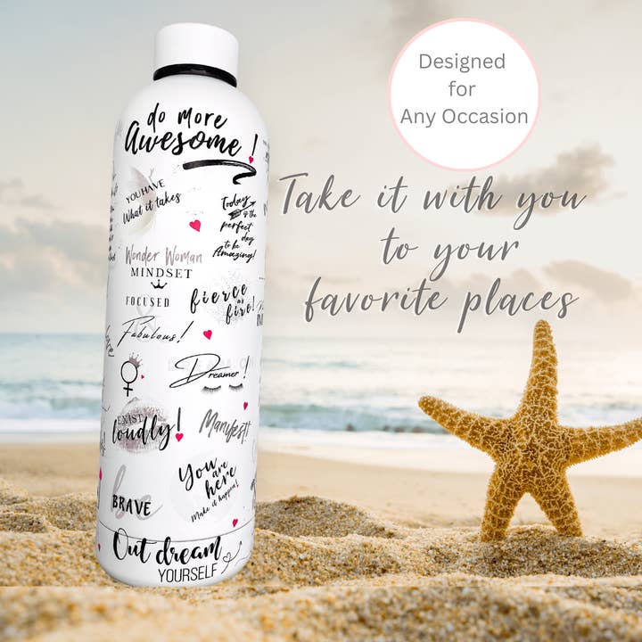 Girl Power 24/7 - Wholesale Water Bottle - Girl Power Stainless Steel Water Bottle - Be Unstoppable!4