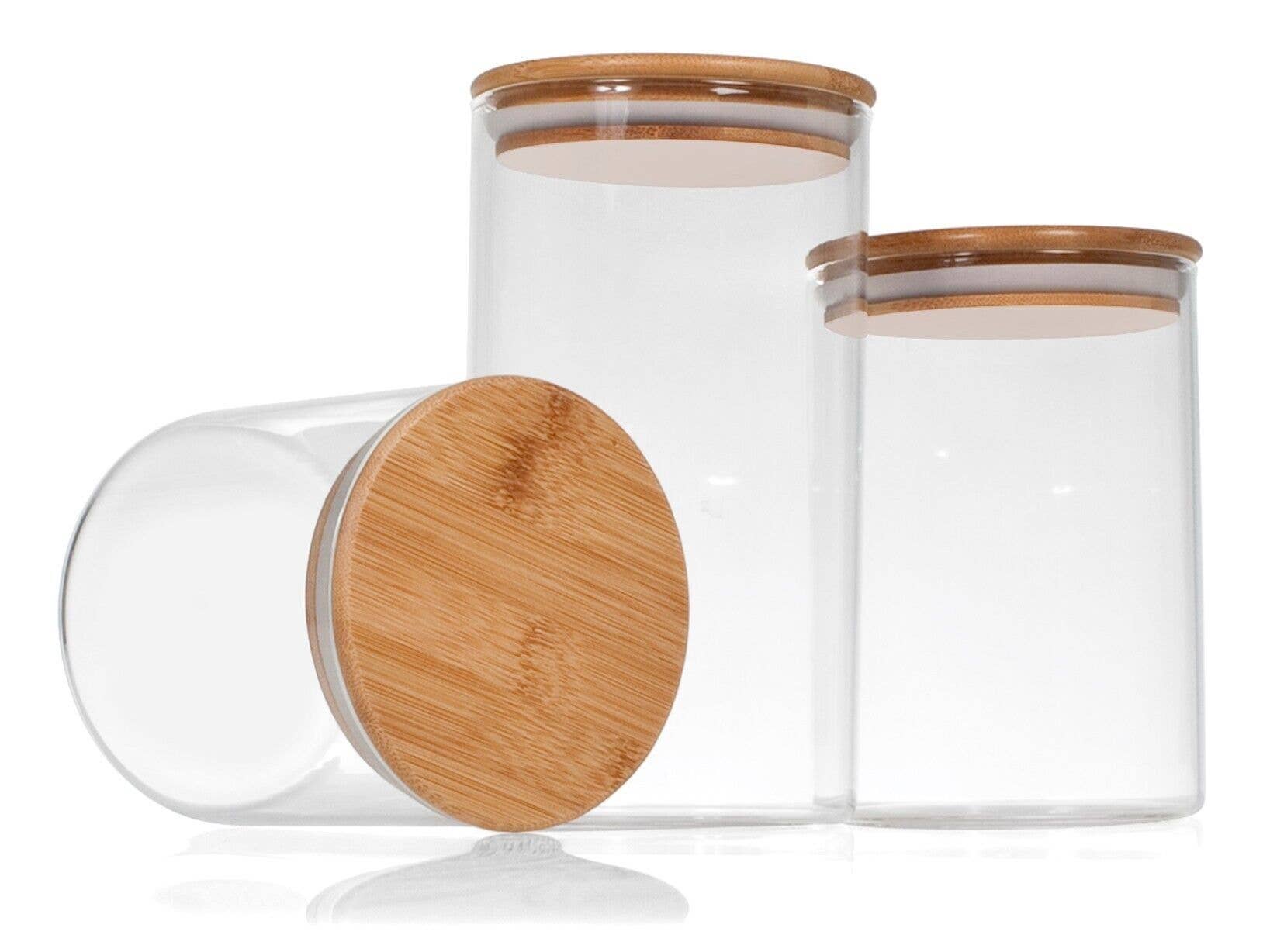 H&H - Wholesale Jar - Borosilicate Glass Jar With Bamboo Lid 600cc2