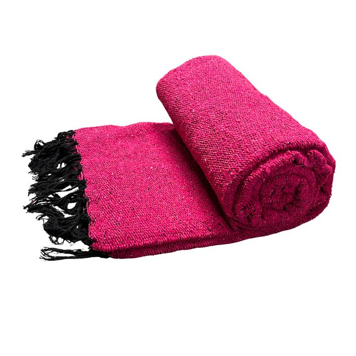 West Path - Wholesale Throw Blanket - Solid Hot Pink Mexican Blanket2