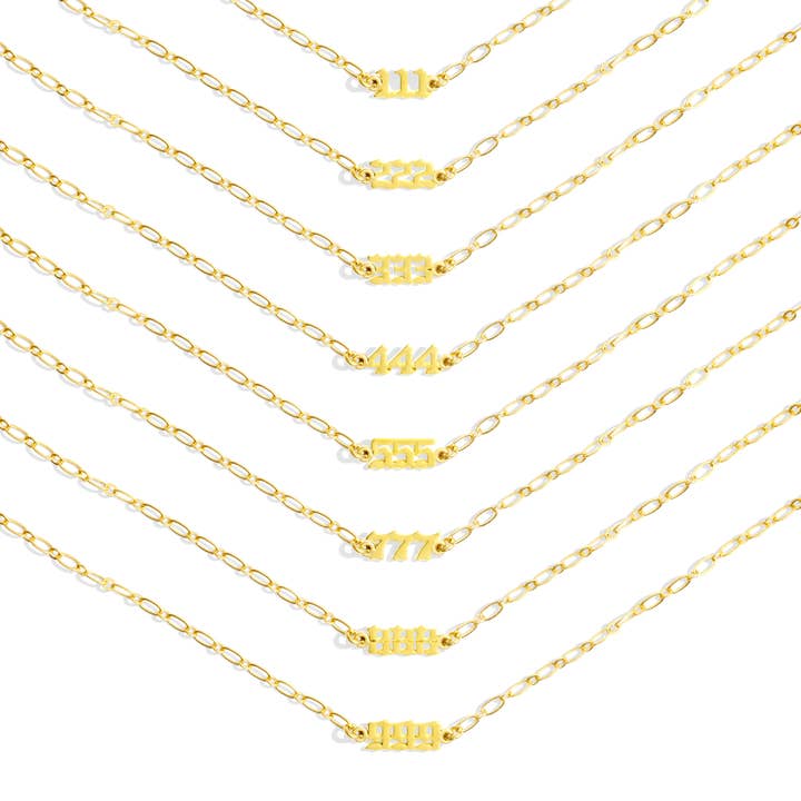 Pulseira/Tornozeleira com Números de Anjo Micro por atacado de teal market