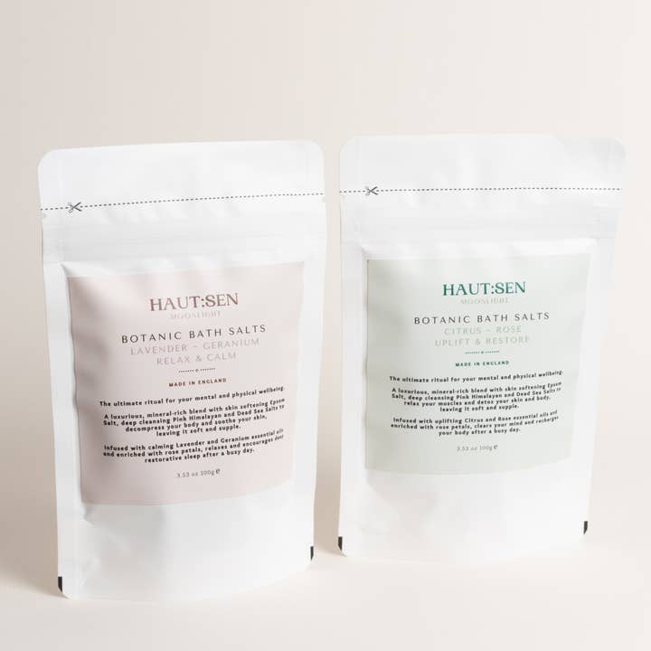 HAUT:SEN | Rituals with Intent - Wholesale Bath Salts - Botanic Bath Salts - Uplift & Restore - Special Offer