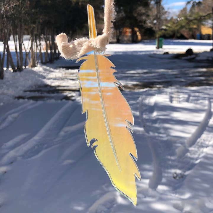 Iridescent Feather Light Catcher, Wing for wholesale by So Very Lovely