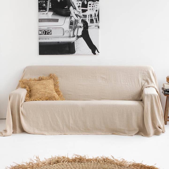 MagicLinen (We handle U.S. import procedures for you) - Wholesale Chair/Sofa Slipcover - Linen couch cover in various collors7