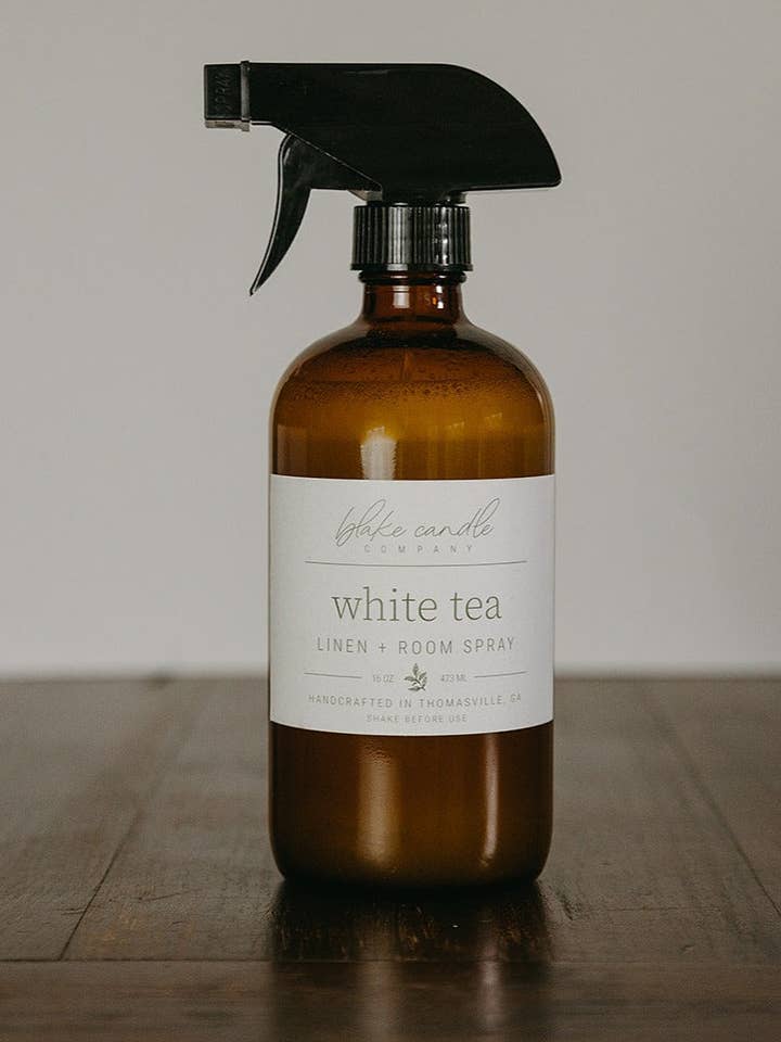 White Tea Linen + Room Spray for wholesale by Blake Candle Company