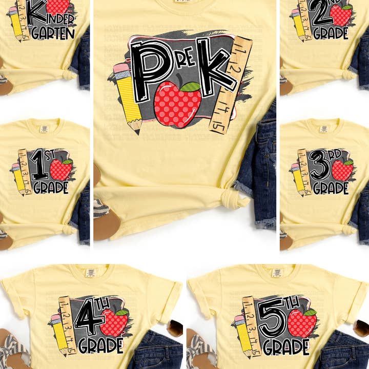 Kreidetafel Zurück zur Schule #0009 DTF Transfer für den Großhandel von Flawless Transfers