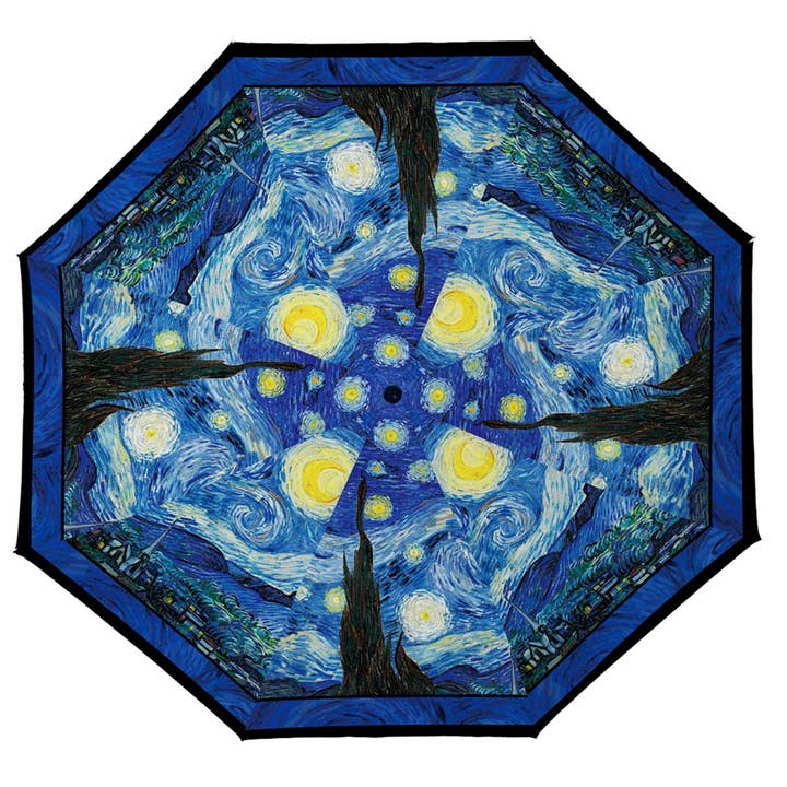 RainCaper – Guarda-chuva - Mulher por atacado – Guarda-chuva reverso RainCaper van Gogh “Noite Estrelada”