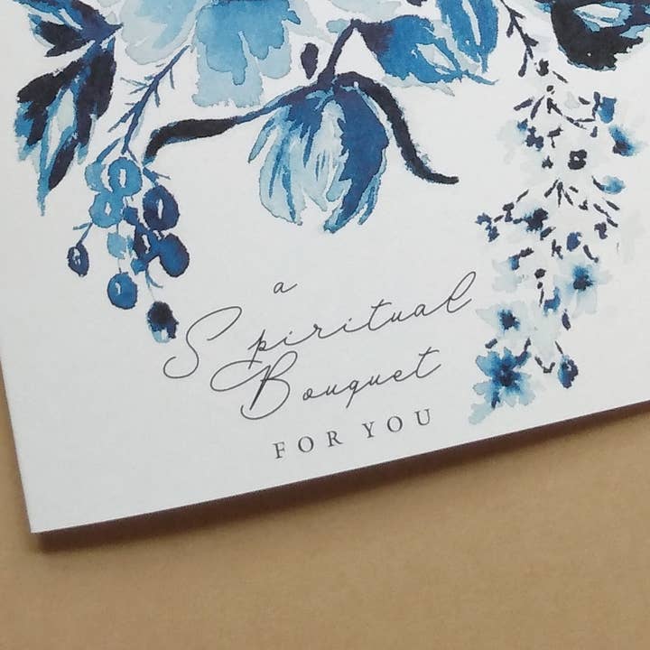 Catholic Handmade – Engroshandel Hverdagshilsen kort – (1007) Åndelig buket kort2