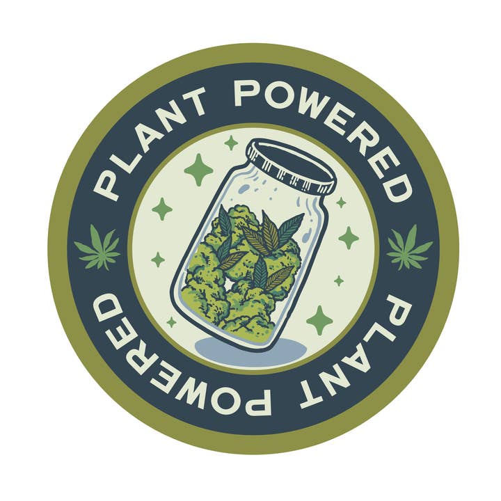 Cannabis Marijuana Ogräs Växt Högkvalitativ Vinylklistermärke för wholesale av Juju and Moxie