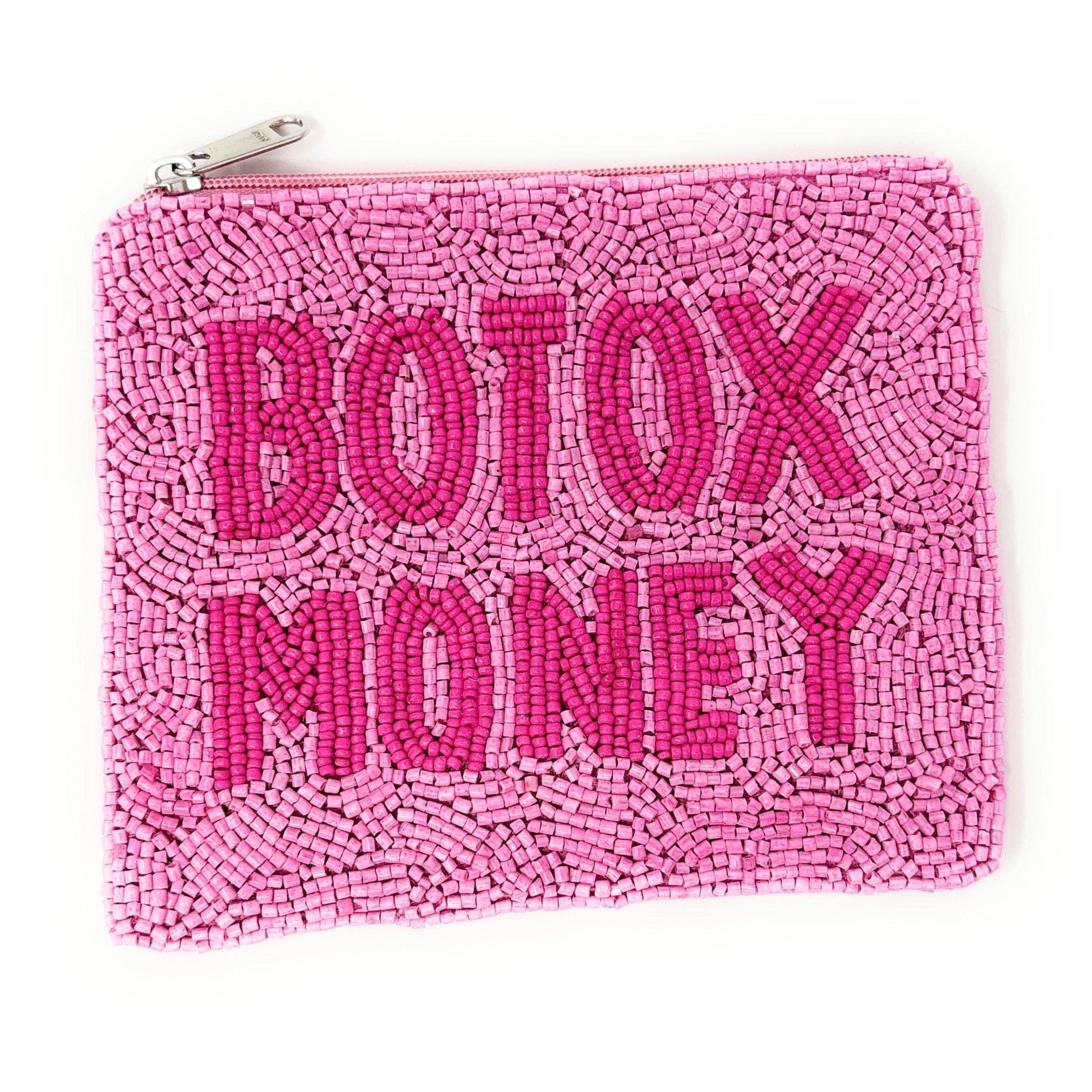 Twine and Love - Wholesale Coin Purse - Women's - Pink Botox Money Small Beaded Pouch2