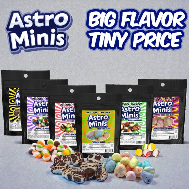 Astro Minis – Bouchées de Bonbons Lyophilisés - Meilleures Ventes pour la vente par Candy Supply Co