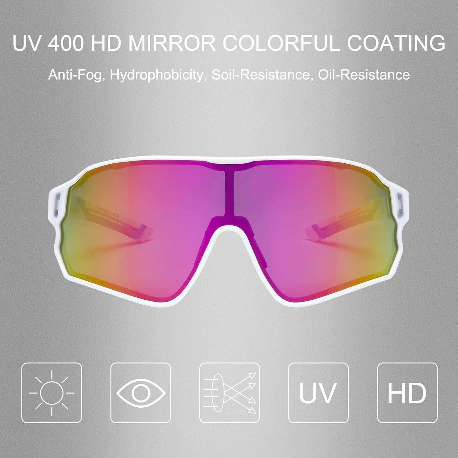 SPARE-SPECS, LLC - Wholesale Sunglasses - Unisex - ROCKBROS Polarized Full Lens Sunglasses Cycling Bicycle Glasses Outdoor Sports Eyewear UV40030