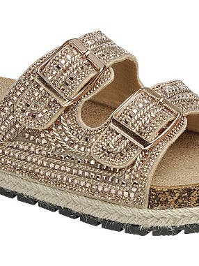 Kork Espadrille.Base Shinny spänne för wholesale av Andrea Bijoux