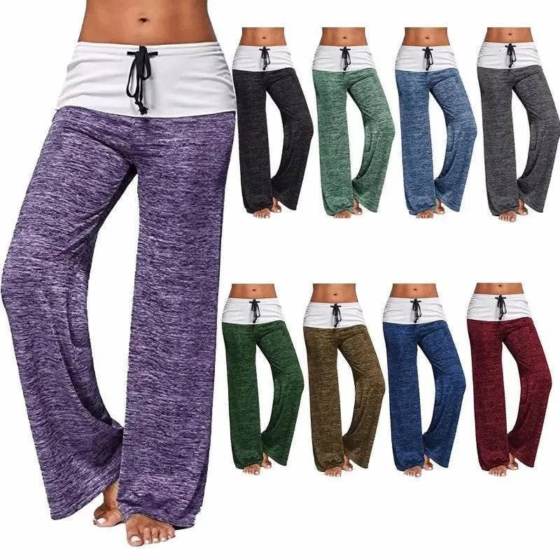 Syrrios Gifts LLC - Wholesale Lounge Sweatpants/Joggers - Women's - Women’s Cozy Pajama Lounge Pants Wide Leg High Waist 4