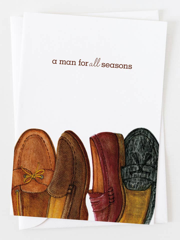 Carte de vœux d'anniversaire Man For All Seasons C_1162 pour la vente par Ann Scott Design