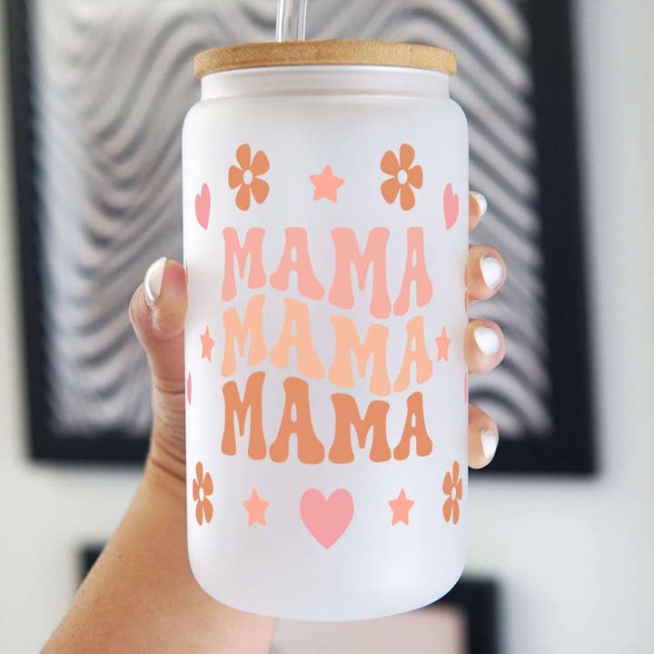 Mama Cup WIth Lid and Straw for wholesale by Sip-Sip Hooray!
