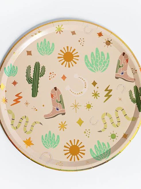 Western Paper Plates(x12) - Snake catcher collection for wholesale by POP Party Supplies, LLC
