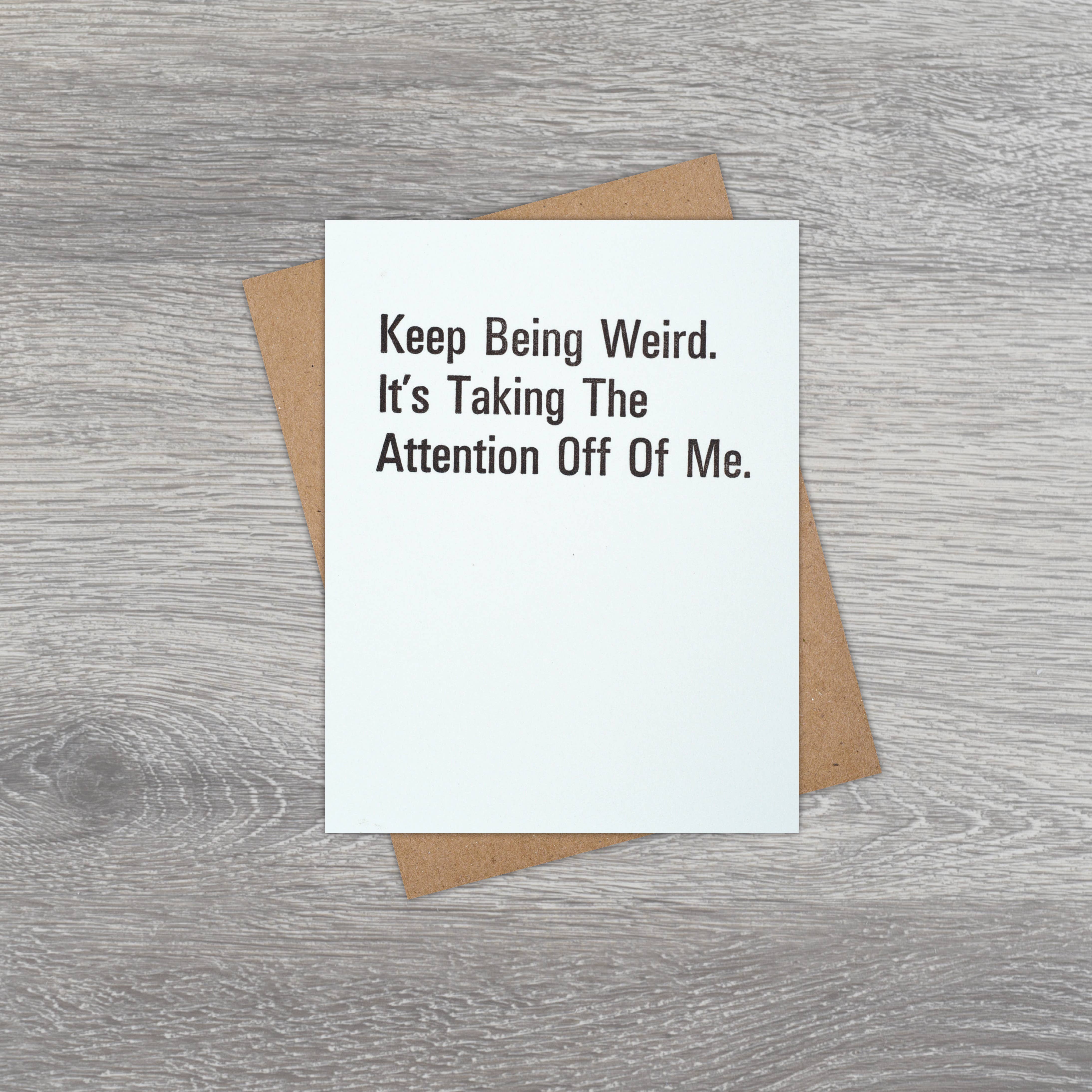 Black River Letterpress & Paper Co. - Vente Carte de vœux classique - Carte Gardez Etre Bizarre1