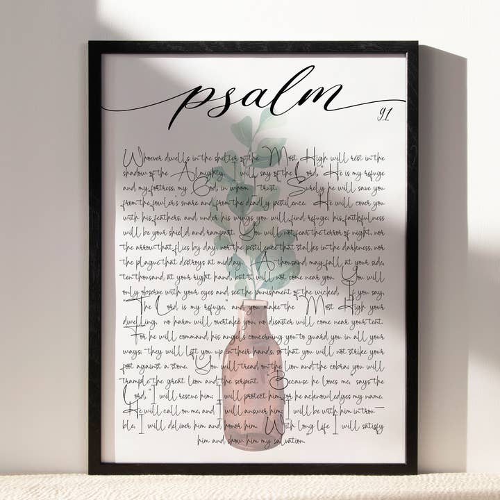 Psalm 91 Prayer Print for wholesale by OLFFE
