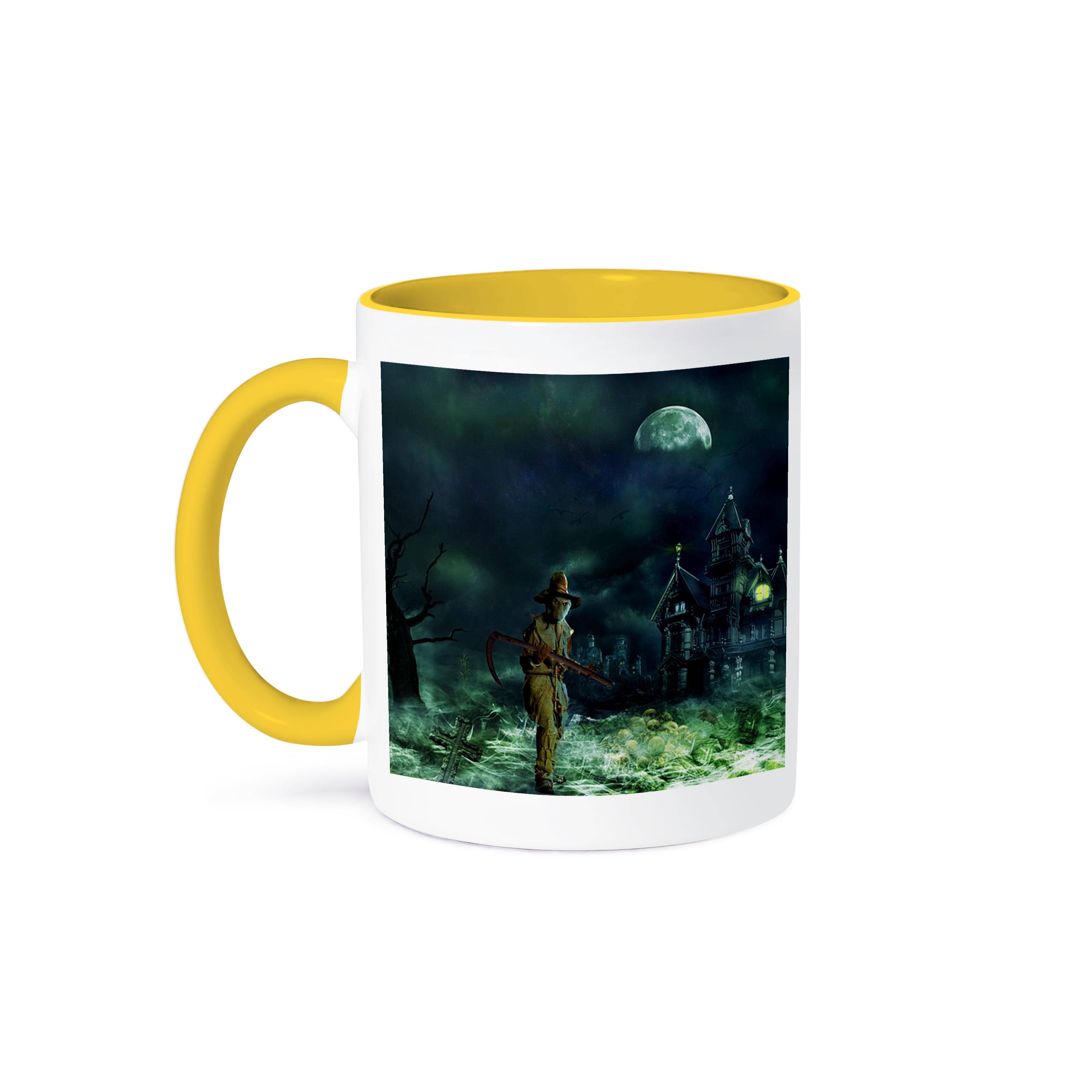 3dRose - Wholesale Coffee Mug - 3dRose, Grim Reaper with Haunted House, Mug0