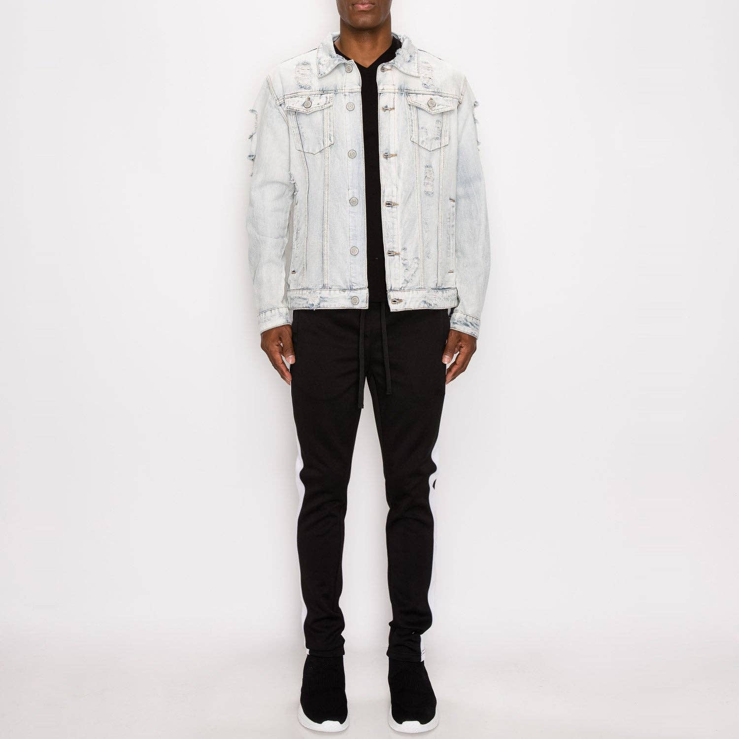 Victorious - Vente Veste en jean – homme - VESTE EN JEAN VIEILLI DK1008