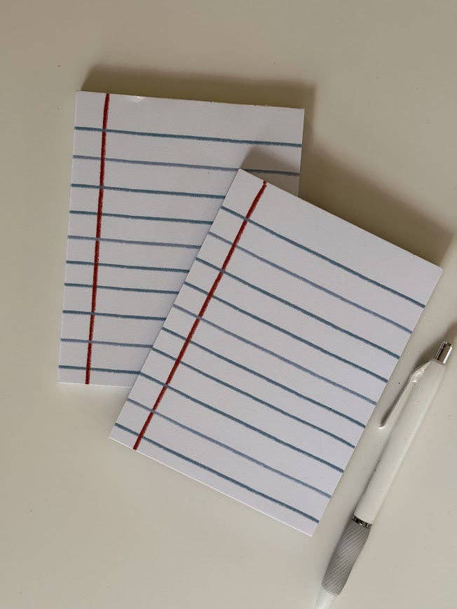 Traditional Paper Lines Notepad for wholesale by kash co studio
