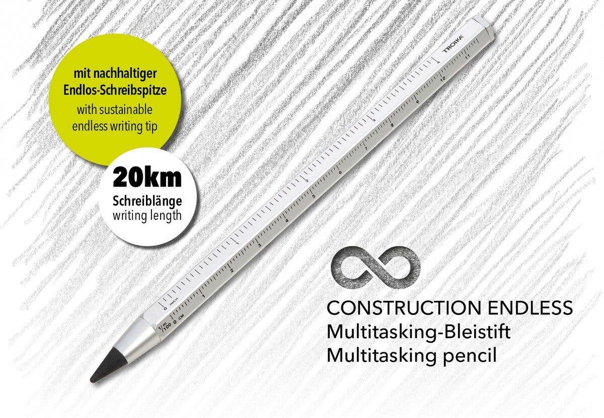 Troika, Duke Baron & Paperthinks by Brand Node, Inc. - Wholesale Pencil - Troika Multi-Tasking Construction Endless Pencil 12.5 Miles16