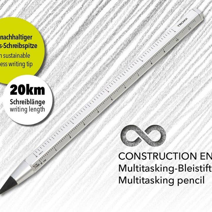 Troika, Duke Baron & Paperthinks by Brand Node, Inc. - Wholesale Pencil - Troika Multi-Tasking Construction Endless Pencil 12.5 Miles13