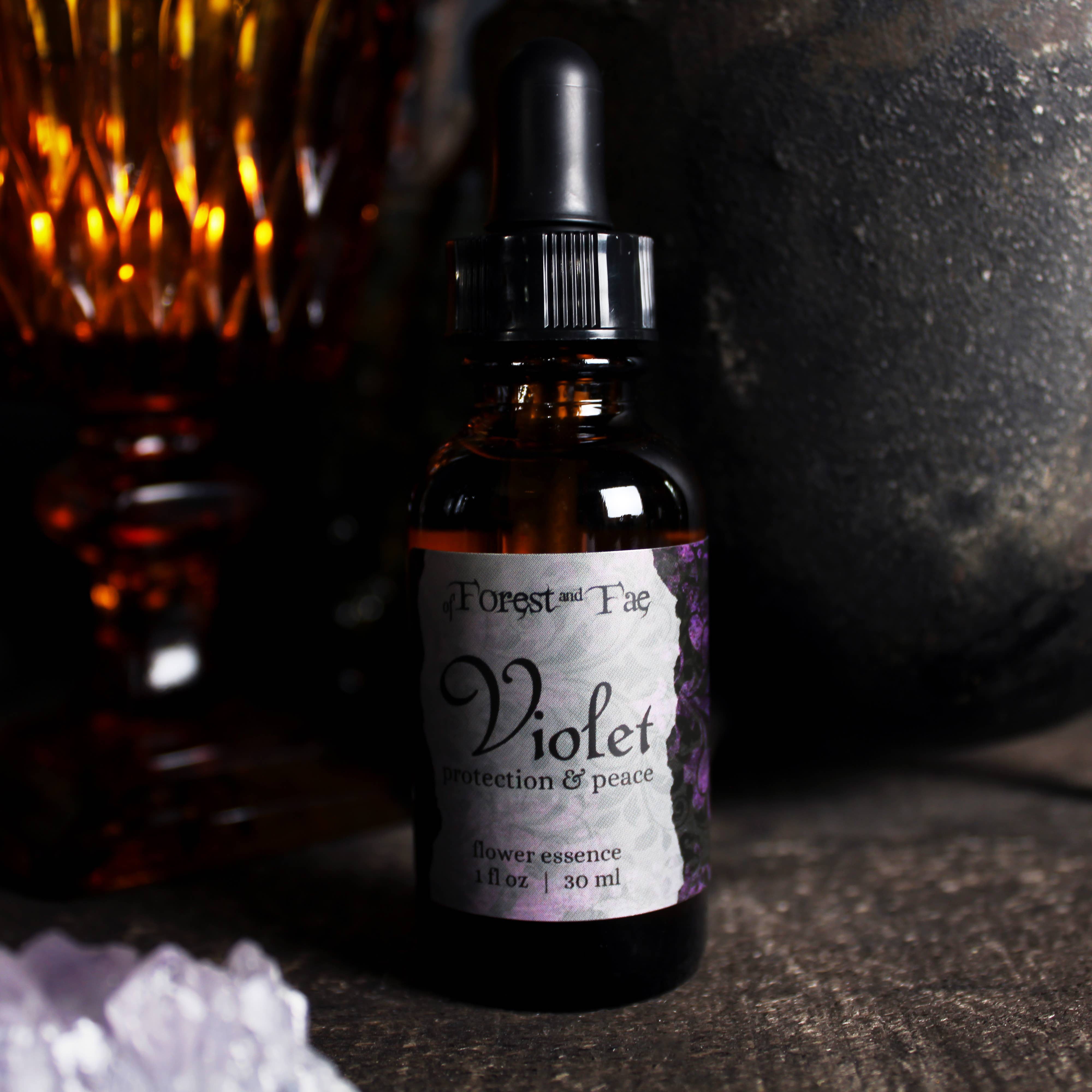 of Forest and Fae - Vente Accessoire de méditation - Protection et paix • Essence de fleur de violette pour une guérison en profondeur5