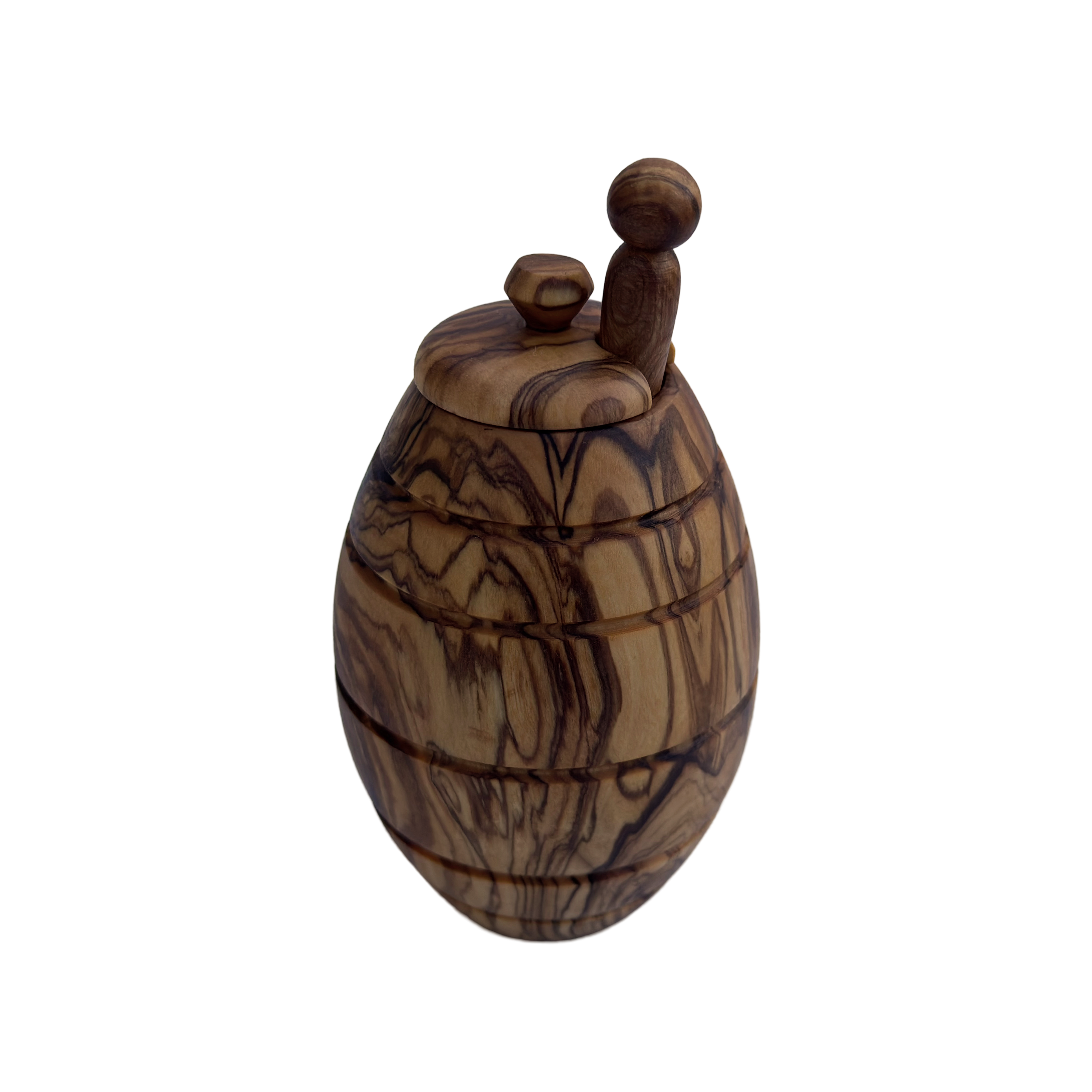 medina mood – wholesale Honungskruka – Mini honungsburk med honungssked i olivträ1