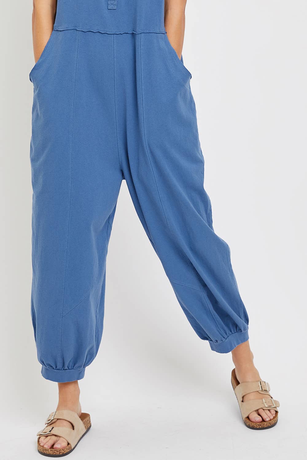 Sweet Lovely by Jen - Wholesale Jumpsuit - Women's - COTTON WASHED SLOUCHY JUMPSUIT11