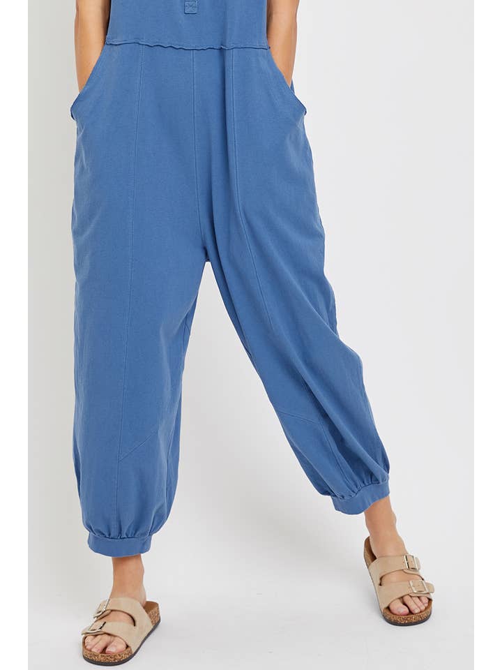 Sweet Lovely by Jen - Wholesale Jumpsuit - Women's - COTTON WASHED SLOUCHY JUMPSUIT11