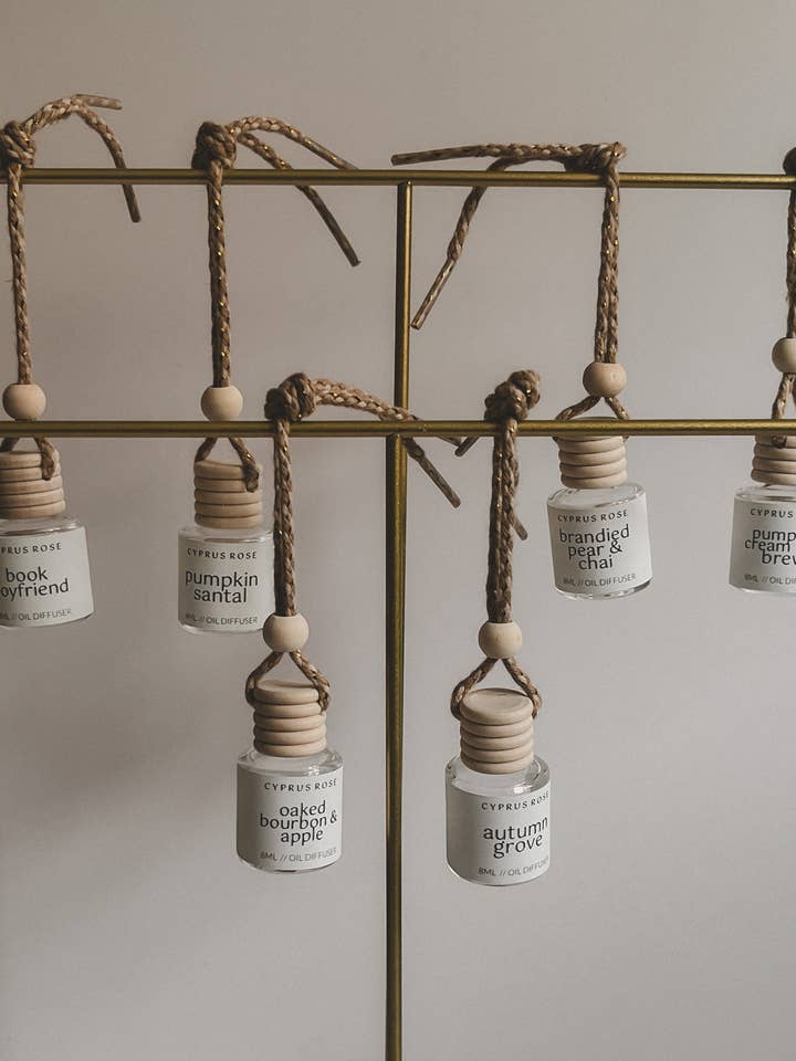 Fall Car Diffusers - Non-Toxic - Premium Fragrance Oils for wholesale by Cyprus Rose Candle Co.