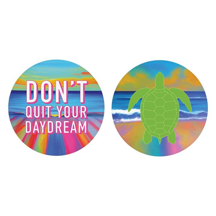 Bright Florida Beach | Absorbent Car Coasters | Set of 2 | Min 4 for wholesale by Love Local