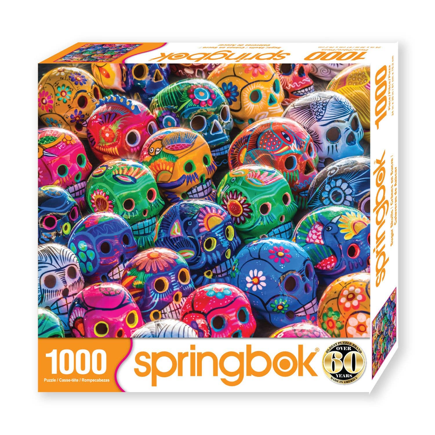 Springbok Puzzle - Vente Puzzle – adulte - Puzzle de 1000 pièces Sugar Skulls1