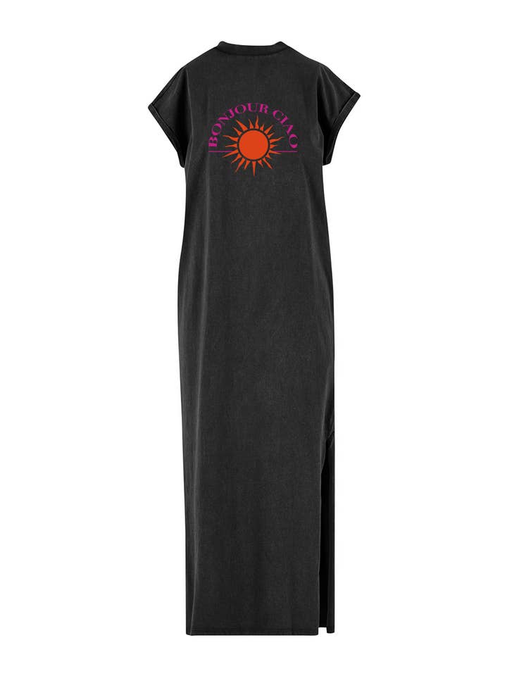 Dress Long Bonjour - Black Washed voor wholesale door PINNED by K