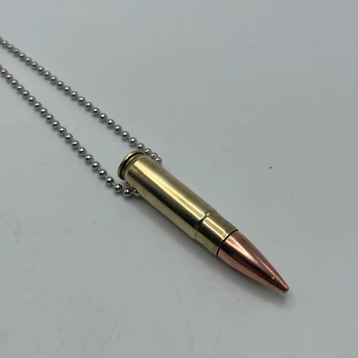 Vermont Cut Coins & 2nd Shot Round - Wholesale Pendant/Charm Necklace - Bullet Necklace - Many Calibers - .223 .45 9mm .40 10mm2