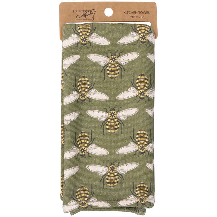 Primitives by Kathy - Wholesale Tea Towel - Honey Bee Kitchen Towel2