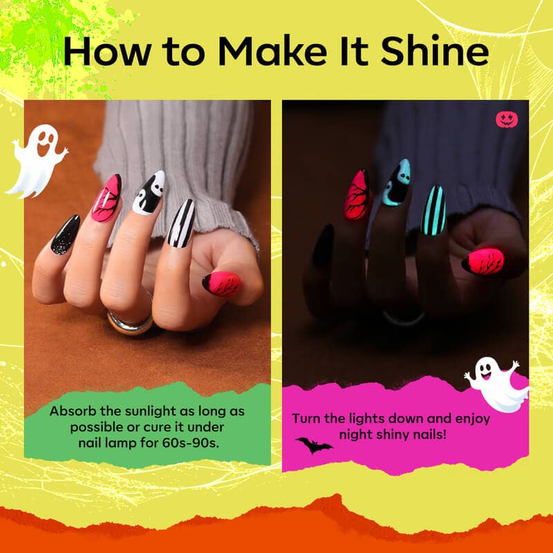 Modelones – wholesale Nail polish set – Horror Night - 6 Shades Luminous Gel Polish Set 7ml1