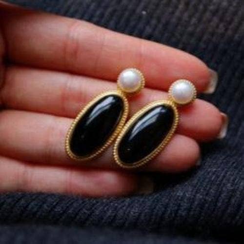 LanLivia – wholesale Dangle earrings – Modern Vintage Black Onyx Earrings7