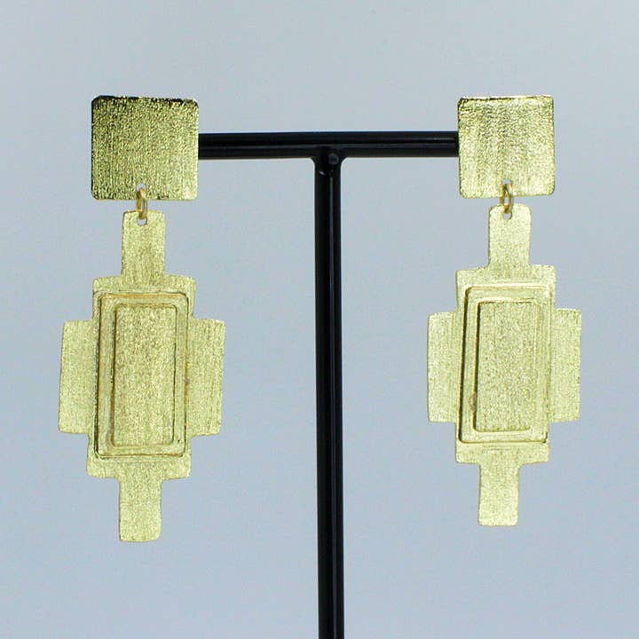 LA MAR - Wholesale Dangle Earrings - WRIGHT gold-plated earrings - Designed with character0