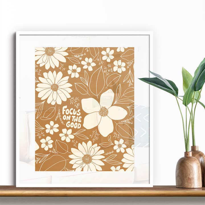 Concentrez-vous sur le bien - Muted Marigold | Art Print pour la vente par Rosa Kichline