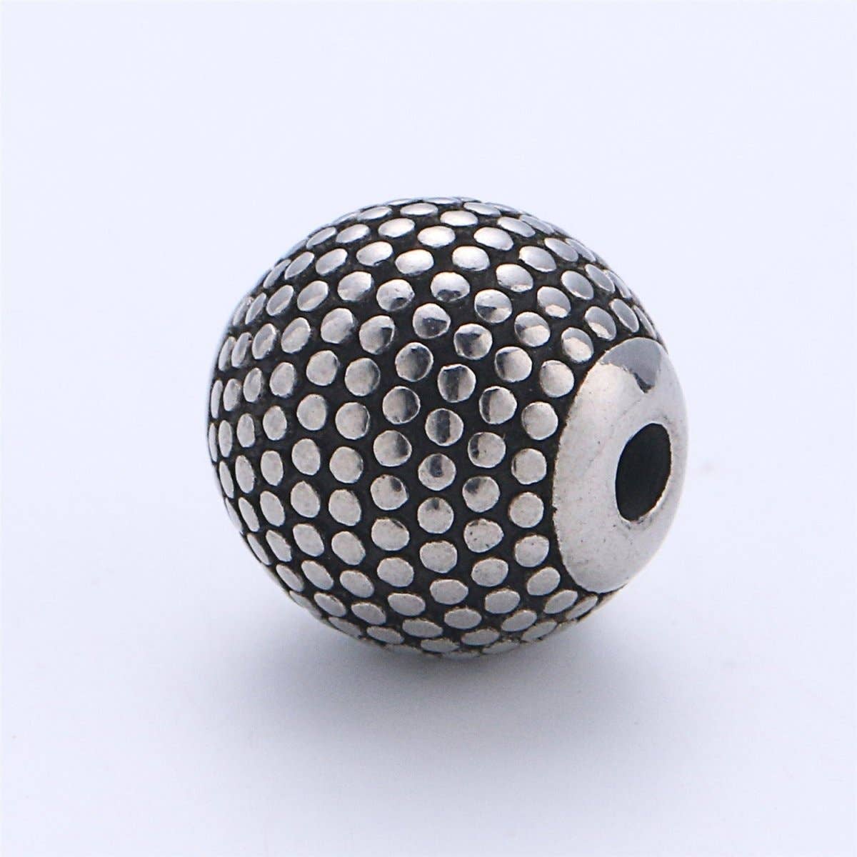 Aim Eternal – wholesale Individual charm/pendant – Stainless Steel Disco Ball Charm Spacer Bead, for DIY Jewelry Making European Charms Beaded Bracelet, Bead Size 11x10mm B-4320