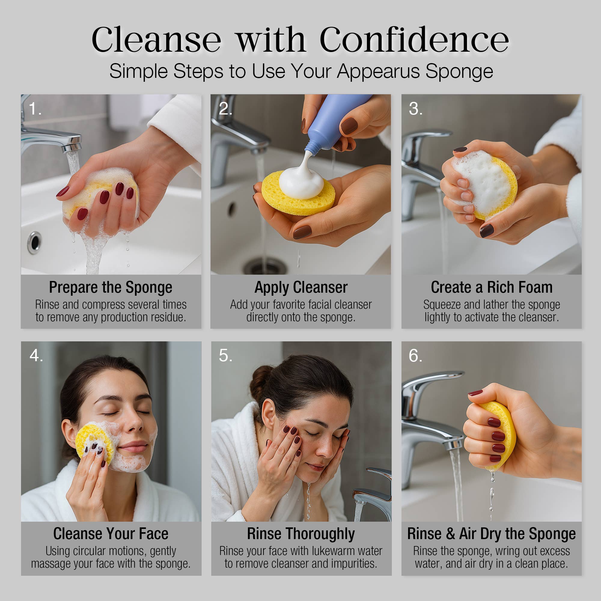 Appearus Products Corp. – wholesale Make-up sponge/blender – Compressed Natural Cellulose Facial Sponges 100 Pack3