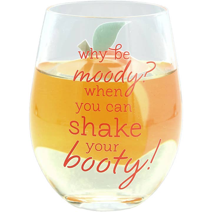 Shake Your Booty - 18 oz Stemless Wine Glass for wholesale by Pavilion