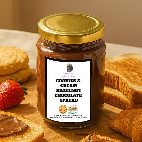 Pâte à tartiner chocolat noisette Cookies & Cream pour la vente par Maqoba