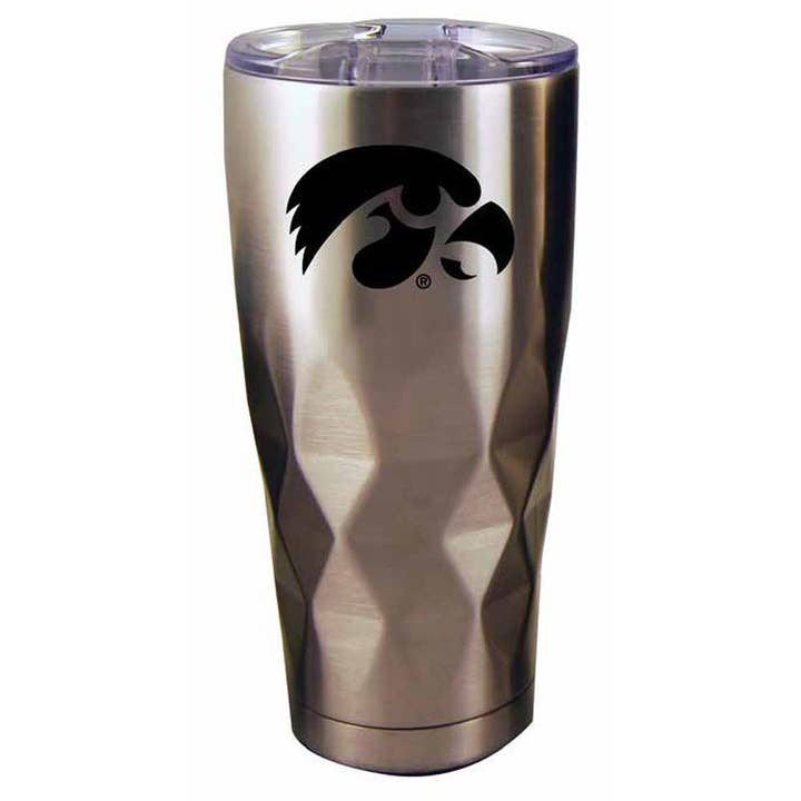 22oz Stainless Steel Diamond Tumbler, Iowa Hawkeyes for wholesale by The Memory Company