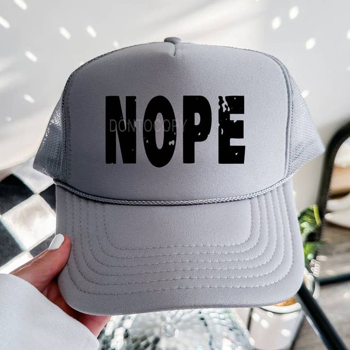 Distressed Nope NERO Trasferimento Termico DTF per la vendita all'ingrosso da parte di Trendy Transfers