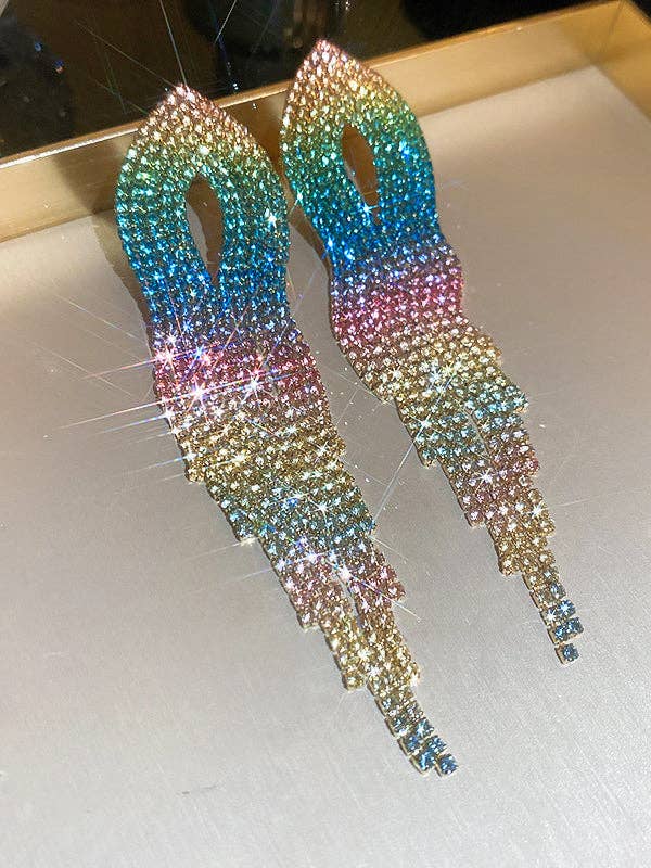 UZ Wholesale Store - Wholesale Tassel Earrings - Gradient Hollow Tasseled Earrings - Gold, Fuchsia, Colorful13