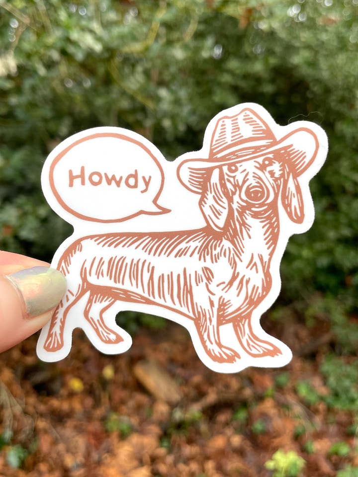 Adhesivo Cowboy Dachshund para venta al por mayor de Augury Press